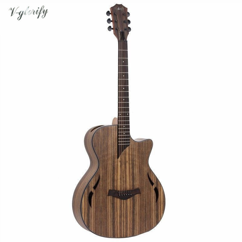 Hickory Wood Electric Acoustic Guitar